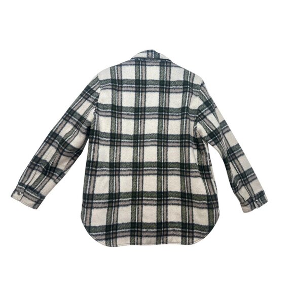 Blank NYC Flannel Plaid Shirt Jacket Shacket Medium Wool Trucker Outdoors Fall - Picture 4 of 16